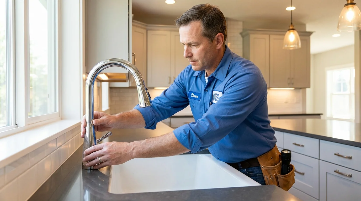 Kitchen faucet installation by Johns Plumbing LLC in Sutton